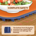 Foldable Heating Plate Mat Portable Keep Food Warm Electric Warming Mat For 8 Dishes With Time Setting