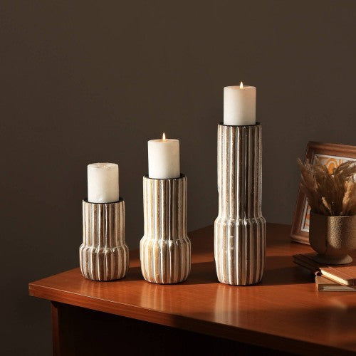 Decorative Wooden Centerpiece Candle Holder- Elegant Candle Stand For Any Occasion